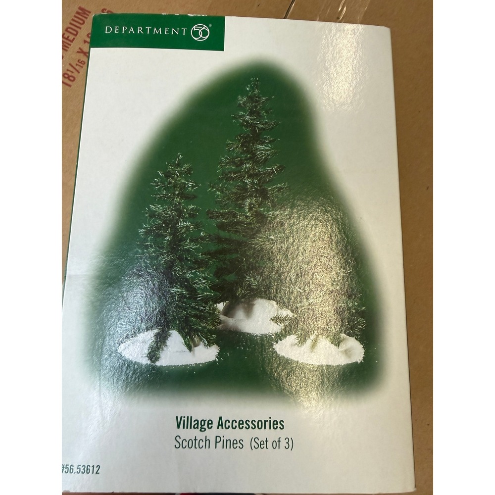 Department 56 Scotch Pines Set of 3 Village Accessories #56.53612 Christmas Tree